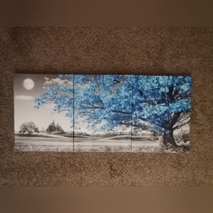 Blue Tree Canvas Wall Art